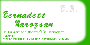 bernadett marozsan business card